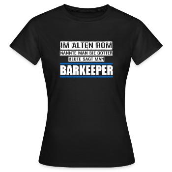 BARKEEPER - Frauen T-Shirt - Schwarz - Vorne - AI Model Female 172 dark (172cm)