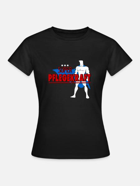 PFLEGEKRAFT - Frauen T-Shirt - Schwarz