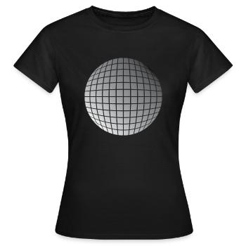 Boule disco - T-shirt Femme - noir - Devant - AI Model Female 172 dark (172cm)
