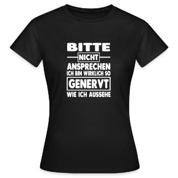 GENERVT - Frauen T-Shirt - Schwarz - Vorne - AI Model Female 172 dark (172cm)