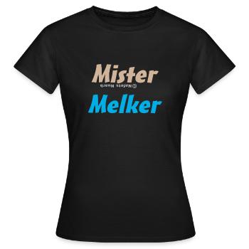 Mister Melker - Frauen T-Shirt - Schwarz - Vorne - AI Model Female 172 dark (172cm)