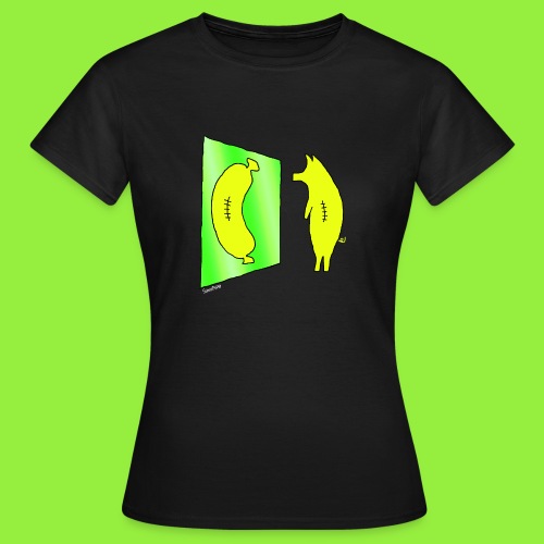 StitchPiggy in a Reflective Mood - Women's T-Shirt