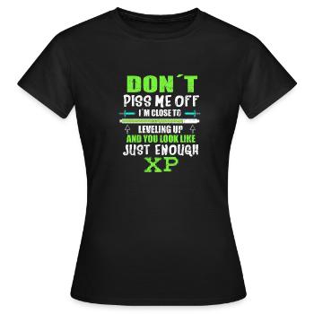 DONT PISS ME OFF I´ M CLOSE TO - T-shirt Femme - noir - Devant - AI Model Female 172 dark (172cm)