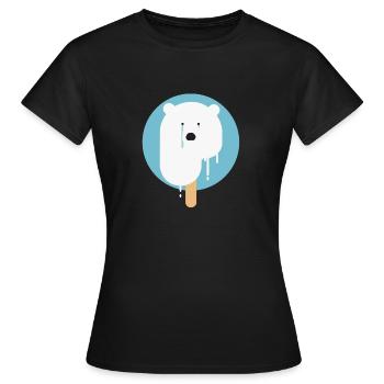 Earth day Eisbär - Frauen T-Shirt - Schwarz - Vorne - AI Model Female 172 dark (172cm)