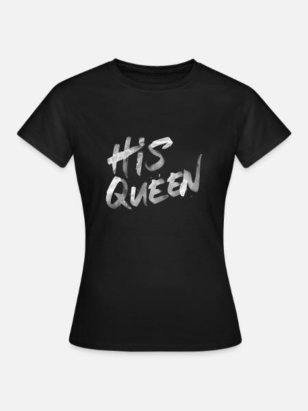 His Queen Splash - White - Frauen T-Shirt - Schwarz