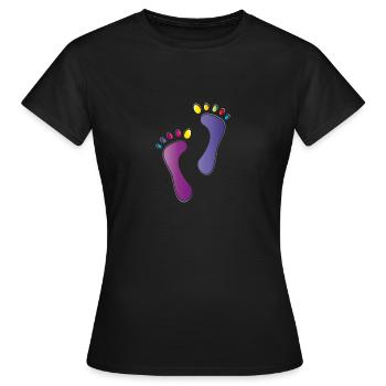 Füße Fußpur Logo Fußpflege Wellness - Frauen T-Shirt - Schwarz - Vorne - AI Model Female 172 dark (172cm)