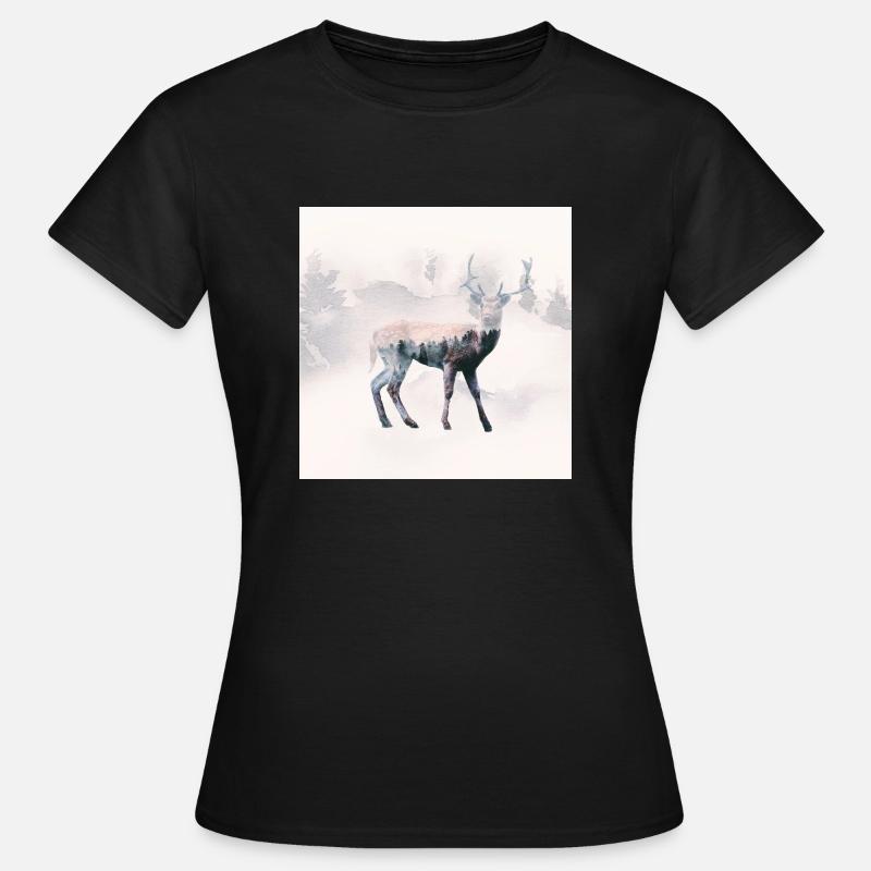 Deer forest - Women's T-Shirt - black