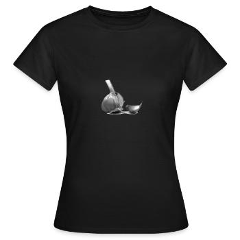 Knoblauch - Frauen T-Shirt - Schwarz - Vorne - AI Model Female 172 dark (172cm)