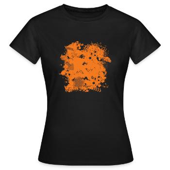 Vector background de - Frauen T-Shirt - Schwarz - Vorne - AI Model Female 172 dark (172cm)