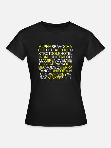 Nato-Alphabet - Frauen T-Shirt - Schwarz
