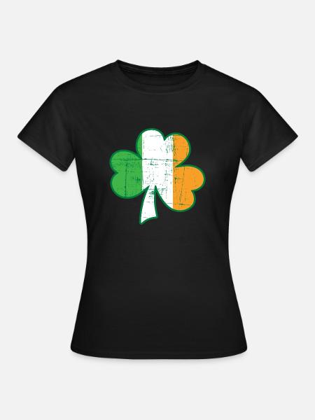 Irish flag de - Frauen T-Shirt - Schwarz
