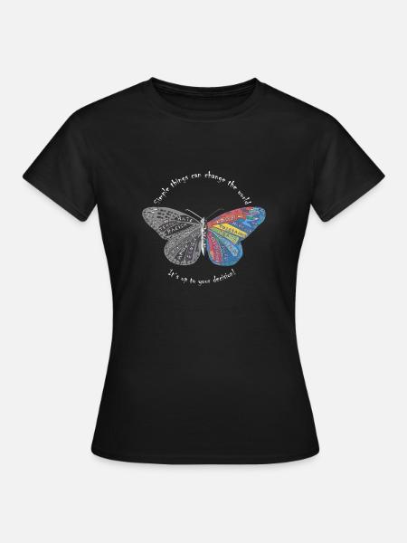 butterfly effect white - Frauen T-Shirt - Schwarz