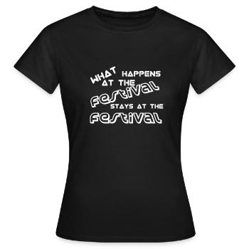 festival - Women's T-Shirt - black - Front - AI Model Female 172 dark (172cm)