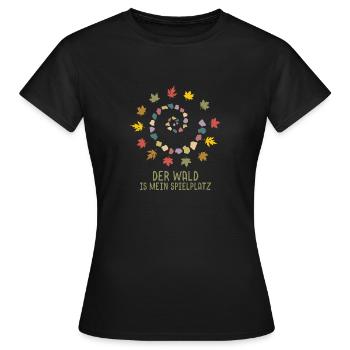 Enfants de la forêt - La forêt est mon terrain de jeu - T-shirt Femme - noir - Devant - AI Model Female 172 dark (172cm)