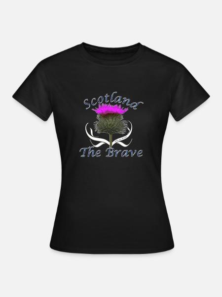 scotland the brave wild thistle - Women's T-Shirt - black
