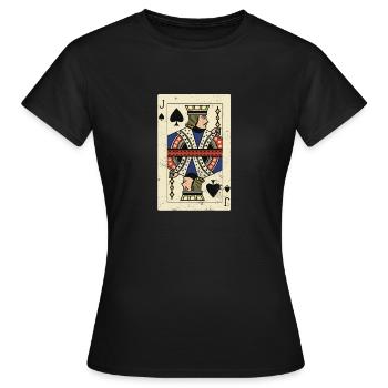Jack Card Poker Card - T-shirt Femme - noir - Devant - AI Model Female 172 dark (172cm)