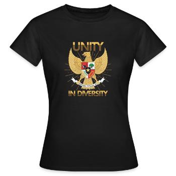 Indonesien - Frauen T-Shirt - Schwarz - Vorne - AI Model Female 172 dark (172cm)