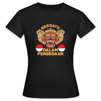 Indonesien - Frauen T-Shirt - Schwarz - Vorne - AI Model Female 172 dark (172cm)