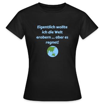 World conquering Pinky Brain Rain - Women's T-Shirt - black - Front - AI Model Female 172 dark (172cm)