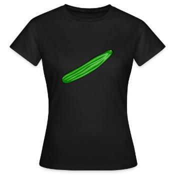 Concombre salade concombre concombres concombre de jardin kukumer - T-shirt Femme - noir - Devant - AI Model Female 172 dark (172cm)