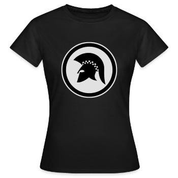 trojan Ska-reggae Zeichen - Frauen T-Shirt - Schwarz - Vorne - AI Model Female 172 dark (172cm)