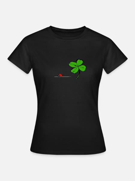 Marienkäfer näht - Frauen T-Shirt - Schwarz