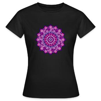 Spiritual mandala - Women's T-Shirt - black - Front - AI Model Female 172 dark (172cm)