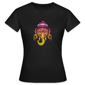 Goa Ganesha - Frauen T-Shirt - Schwarz - Vorne - AI Model Female 172 dark (172cm)