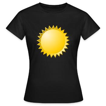 soleil - T-shirt Femme - noir - Devant - AI Model Female 172 dark (172cm)