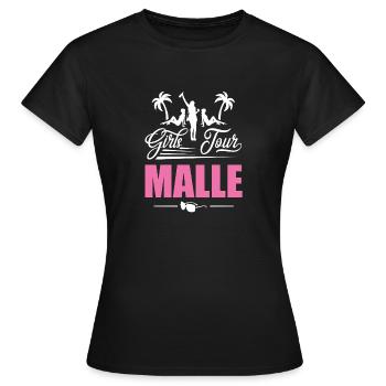 malle girls tour - Frauen T-Shirt - Schwarz - Vorne - AI Model Female 172 dark (172cm)