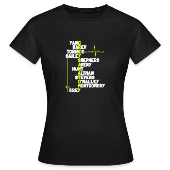 Le casting d'anatomie de Gray - T-shirt Femme - noir - Devant - AI Model Female 172 dark (172cm)