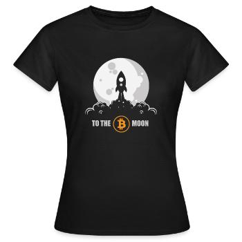 Bitcoin Rocket - Frauen T-Shirt - Schwarz - Vorne - AI Model Female 172 dark (172cm)