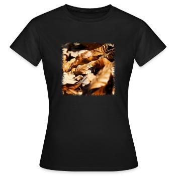 leaf - Women's T-Shirt - black - Front - AI Model Female 172 dark (172cm)