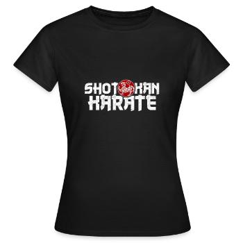 Shotokan Tiger design avec le soleil levant - T-shirt Femme - noir - Devant - AI Model Female 172 dark (172cm)