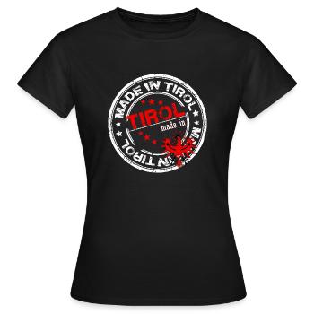 Tirol - Frauen T-Shirt - Schwarz - Vorne - AI Model Female 172 dark (172cm)