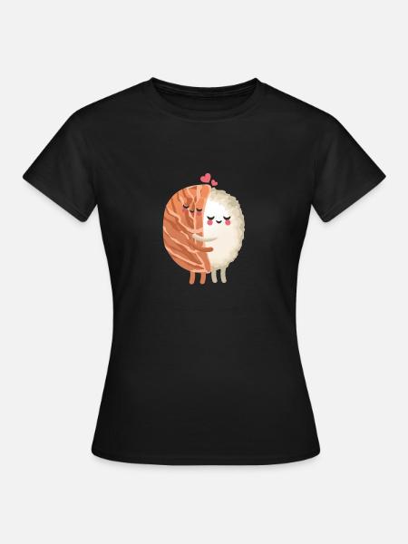 Sushi hug - Frauen T-Shirt - Schwarz