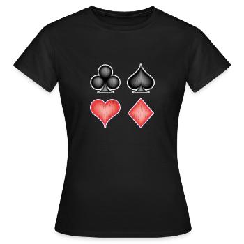 card game - T-shirt Femme - noir - Devant - AI Model Female 172 dark (172cm)
