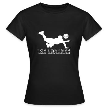 Cadeau sportif de volleyball de plage - T-shirt Femme - noir - Devant - AI Model Female 172 dark (172cm)