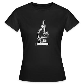 Biology Microscope - Women's T-Shirt - black - Front - AI Model Female 172 dark (172cm)