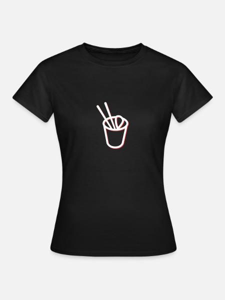Cup Ramen - Frauen T-Shirt - Schwarz