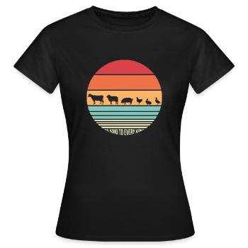Cadeau de protection des animaux végétalien - T-shirt Femme - noir - Devant - AI Model Female 172 dark (172cm)