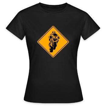 Superbike Road Sign - Frauen T-Shirt - Schwarz - Vorne - AI Model Female 172 dark (172cm)