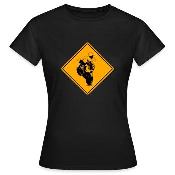 Superbike Road Sign - Frauen T-Shirt - Schwarz - Vorne - AI Model Female 172 dark (172cm)