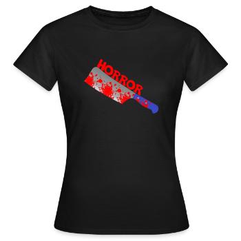 couteau d'horreur de sang - T-shirt Femme - noir - Devant - AI Model Female 172 dark (172cm)
