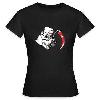 Tot mit blutiger Sense - Frauen T-Shirt - Schwarz - Vorne - AI Model Female 172 dark (172cm)