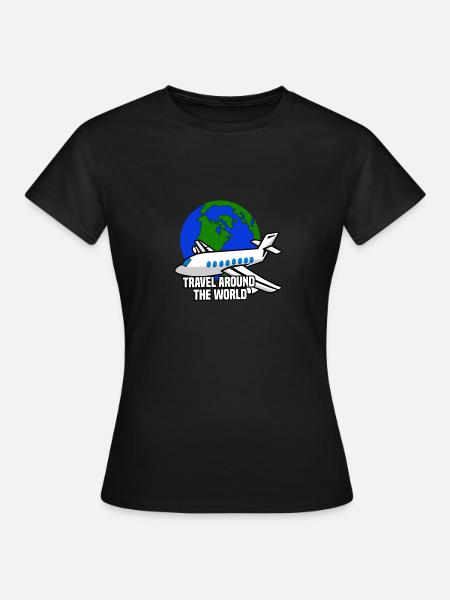 Travel around the world - Women's T-Shirt - black