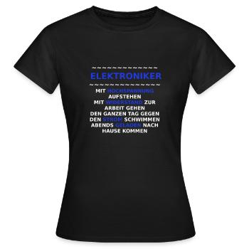 elektroniker - Frauen T-Shirt - Schwarz - Vorne - AI Model Female 172 dark (172cm)