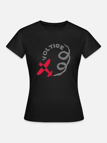 aerianisches Flugzeug - Frauen T-Shirt - Schwarz