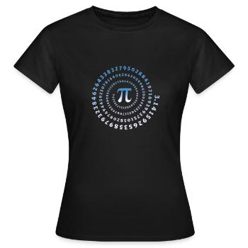 Pi Symbol, Spirale, Mathe - Frauen T-Shirt - Schwarz - Vorne - AI Model Female 172 dark (172cm)