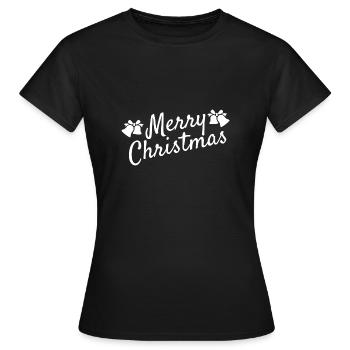 Joyeux Noël Joyeux Noël Cadeau - T-shirt Femme - noir - Devant - AI Model Female 172 dark (172cm)